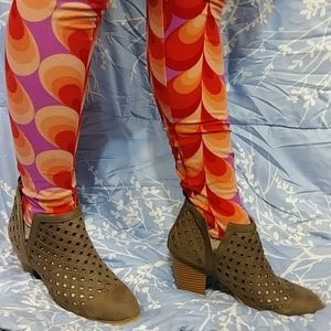 Women's perforated Ankle Bootie